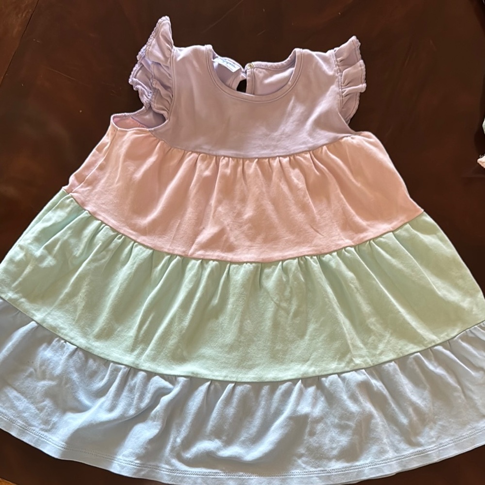 Pastel Tiered Kids Dress